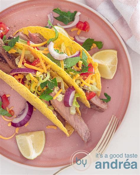 Grilled Sirloin Steak Tacos - By Andrea Janssen