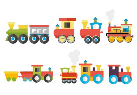 Vector de trem colorida infantil gratuito 151771 Vetor no Vecteezy