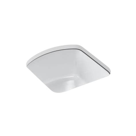 KOHLER Napa White Single Bowl Cast Iron Undermount Residential Bar Sink ...