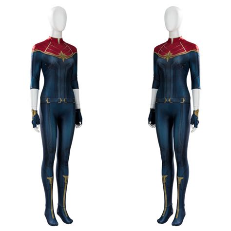 The Marvels Captain Marvel Costume - Captain Marvel Cosplay | Costume Party World