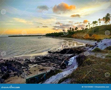 Sunset on the Guadalupe Beach Stock Image - Image of sunlight, dusk ...