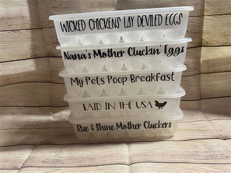 Reusable egg cartons funny sayings egg cartons chicken | Etsy