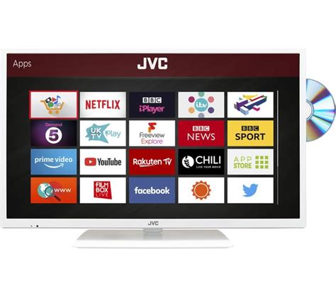 Buy JVC LT-32C696 32" Smart LED TV with Built-in DVD Player - White ...