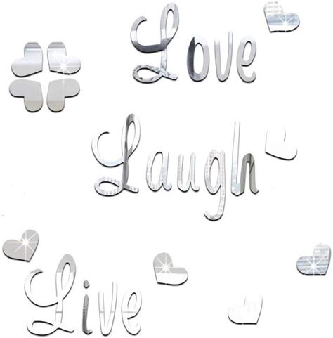 Bedroom DIY Love Live Laugh Letters and Butterfly Composed Wall Art Decals Wallpaper Home Decor ...