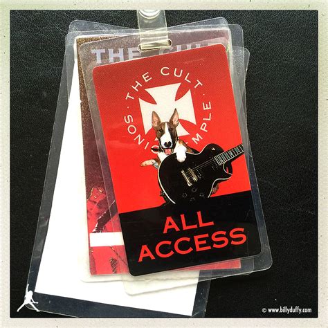 Billy's Laminate from The Cult 'Sonic Temple' Tour - Billy Duffy