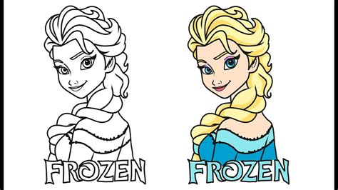 50 Gambar Mewarnai Frozen Elsa Gambar Frozen Hitam Putih Dunia Mewarnai ...