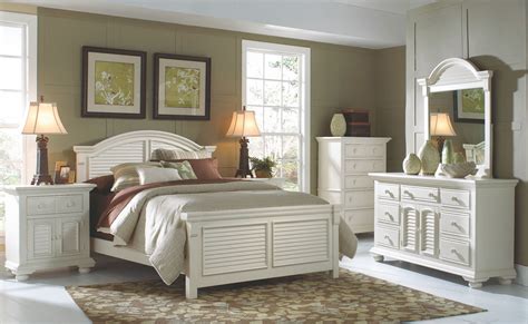 Cottage Traditions White Panel Bedroom Set from American Woodcrafters ...