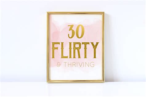 Thirty Flirty and Thriving // Typography Print // Instant - Etsy