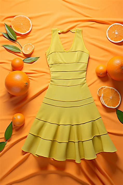 Orange Dress And Limes Background Wallpaper Image For Free Download - Pngtree