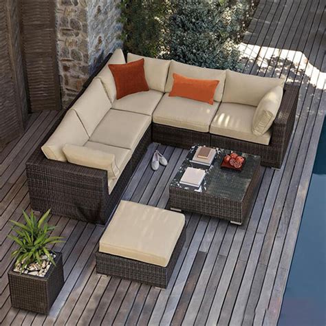 Outdoor Rattan Sofa Villa Courtyard Sofa Lounge Chair Outdoor Terrace Garden Rattan Furniture ...