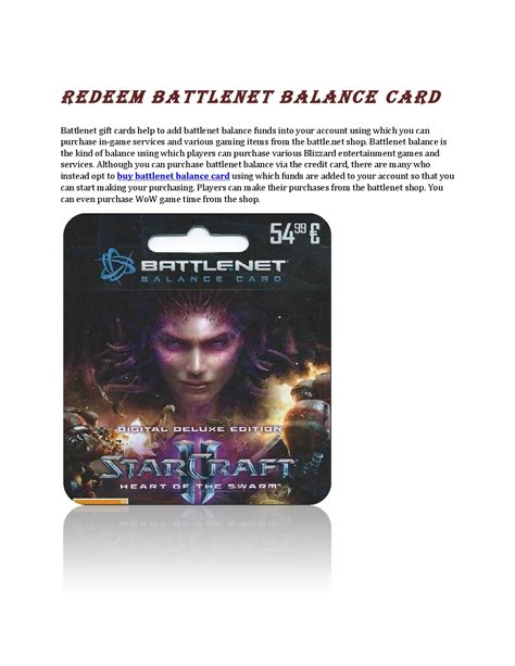 Redeem battlenet balance card by Alexander Queen - Issuu