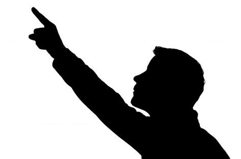 Man Pointing - Silhouette Free Stock Photo - Public Domain Pictures