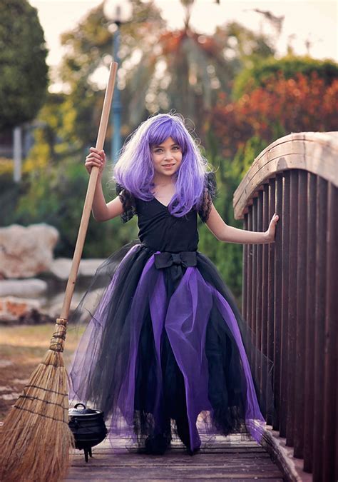 Black and Purple Witch Costume Tutu Dress Set Wicked - Etsy