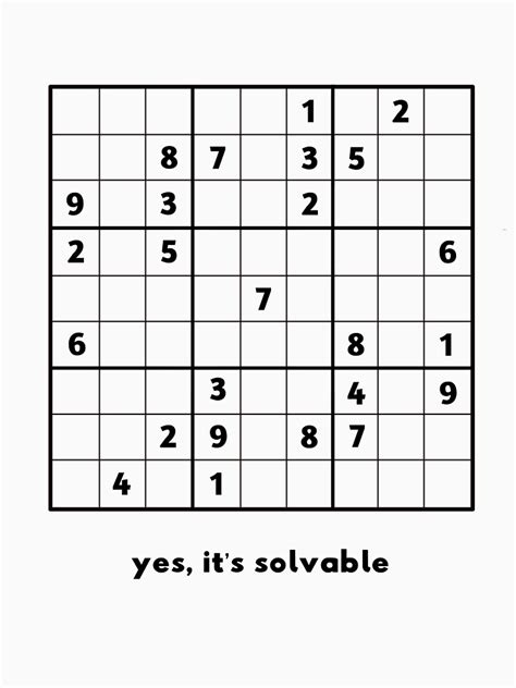 "Solvable Sudoku Funny Gift For Sudoku And Math Lovers" T-shirt by ...