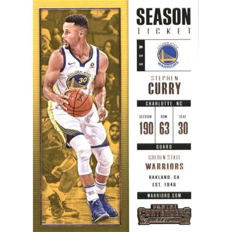 Contenders - 2017-18 Panini Contenders Season Ticket #11 Stephen Curry ...