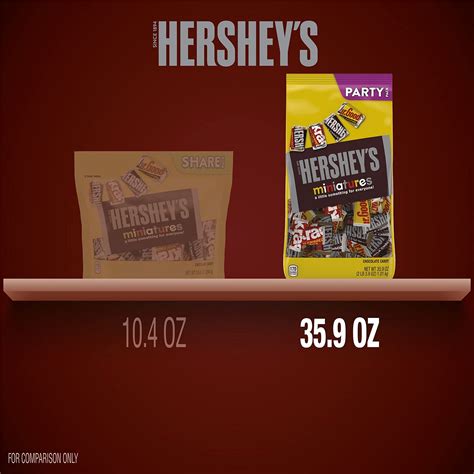 HERSHEY'S Miniatures Assorted Chocolate Candy Bars, Individually Wrapped, 35.9 oz Bulk Party ...