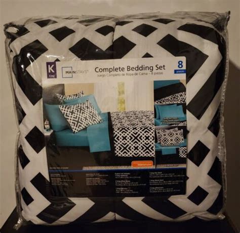 Mainstays Complete Bedding Set, 8 Pieces, King Size! NEW IN PACKAGE | eBay