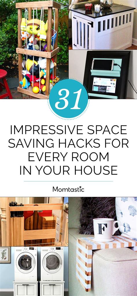 31 Impressive Space Saving Hacks for Every Room in Your House | Small apartment storage hacks ...