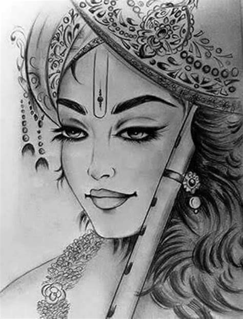 Lord Krishna: Pencil Sketches – A MYTHOLOGY BLOG | Lord krishna sketch ...