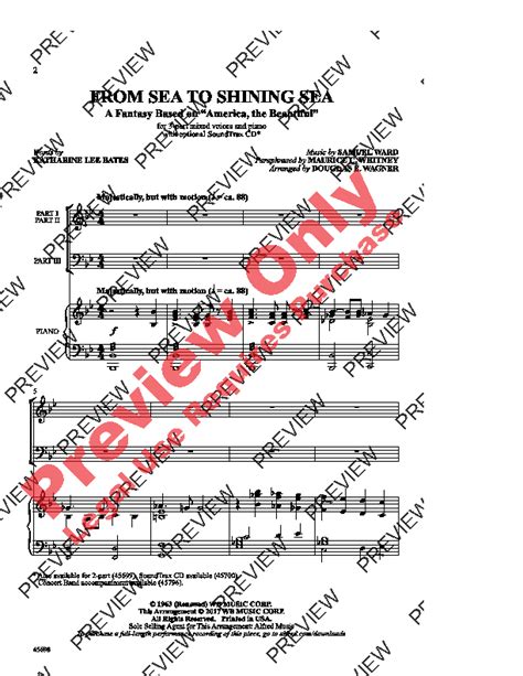 From Sea To Shining Sea Sheet Music by Douglas E Wagner (SKU: 45698 ...