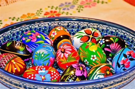 Wooden Easter eggs stock photo. Image of traditions, potrzeba - 13531938