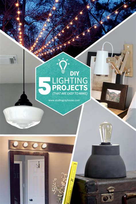 5 DIY Lighting Projects - Gray House Studio