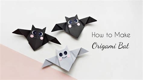 How to Make Origami Bats in 5 Minutes/ DIY Halloween Decor / Paper Bat ...