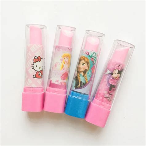 1PC Hello Kitty Mouse Princess Lipstick Design Eraser Rubber Erasers ...