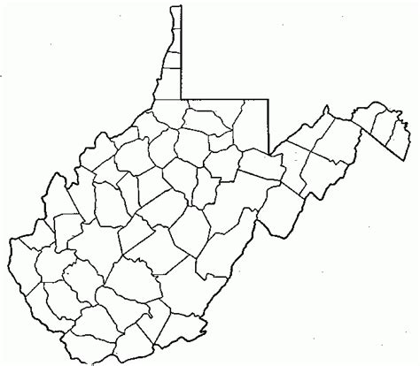 west virginia county map blank | Virginia Map