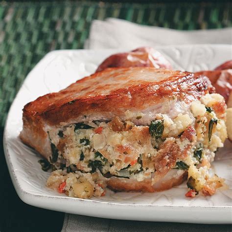 Savory Stuffed Pork Chops Recipe | Taste of Home