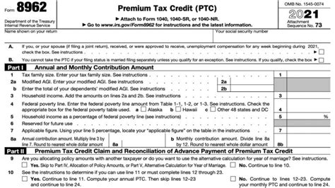 8962 Form 2024 - 2025 Premium Tax Credit - IRS Forms - TaxUni