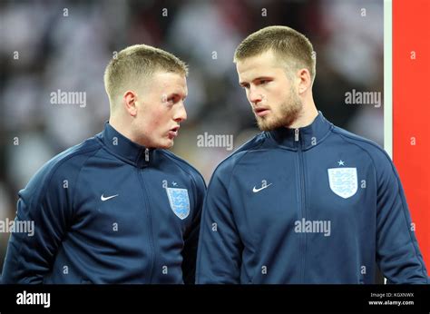 England goalkeeper Jordan Pickford (left) and Eric Dier during the ...