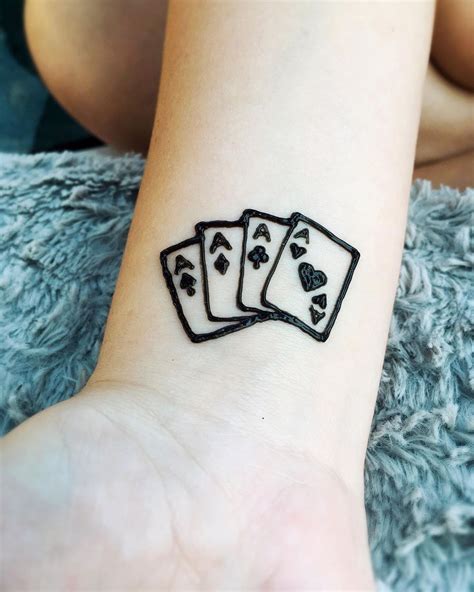 small playing card tattoos - myverynormalbutstillmiserablelife