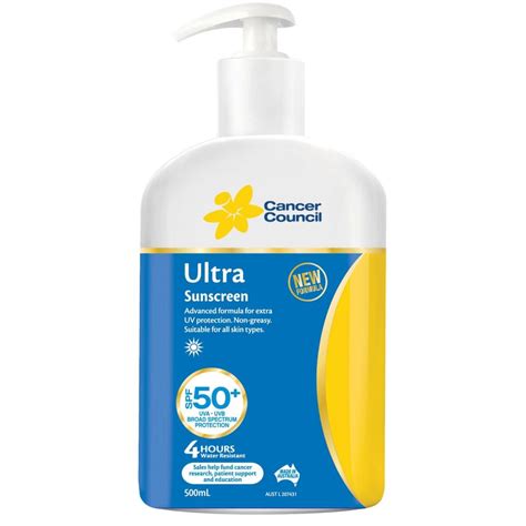 Cancer Council Ultra Sunscreen SPF50+ Pump Pack 500ml Each | Winc