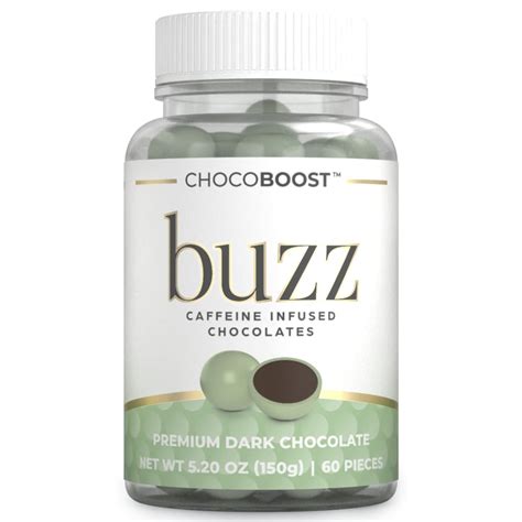 Amazon.com: ChocoBOOST Buzz Caffeine Infused Chocolate - Delicious Dark ...