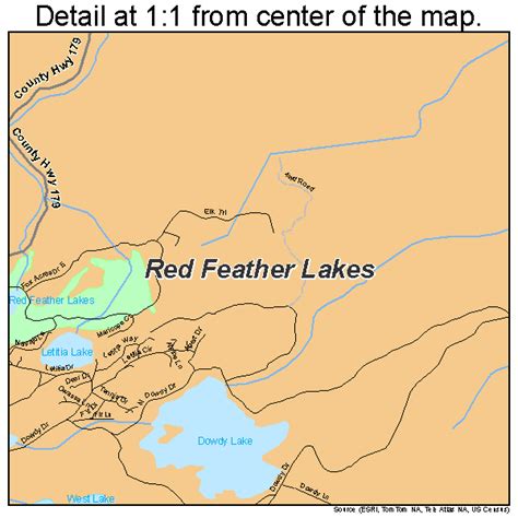 Red Feather Lakes Colorado Street Map 0863320