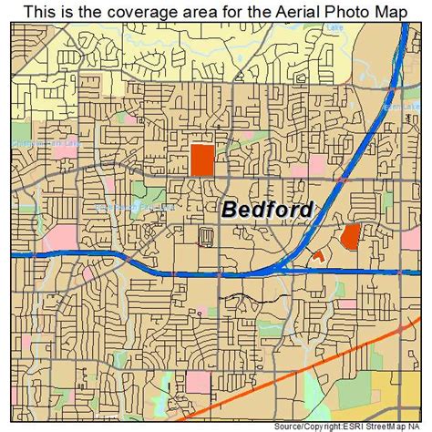 Aerial Photography Map of Bedford, TX Texas