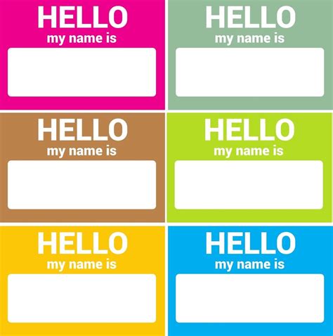 Name Tag Self Adhesive Sticker Hello My Name Is Team Building Event – Well and Truly Stuck Stickers