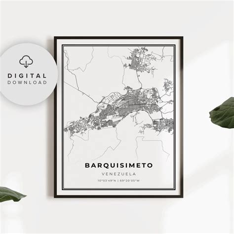 Barquisimeto Map Print Venezuela Map Art Poster Lara | Etsy