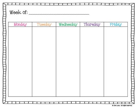 Free Weekday Planner | Free printable calendar, Printable calendar ...