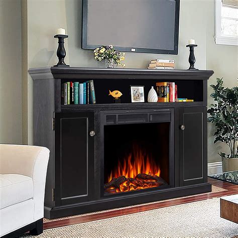 Electric Fireplace Console Black - Image to u
