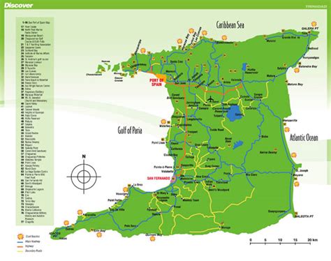 Detailed tourist map of Trinidad island. Trinidad island detailed ...