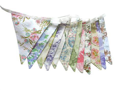 Merry-Go-Round Handmade: Vintage Floral Flag Bunting - Ideal for a Wedding . Garden Tea Party ...