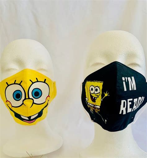 Spongebob Face Masks | Etsy | Spongebob faces, Spongebob, Mask