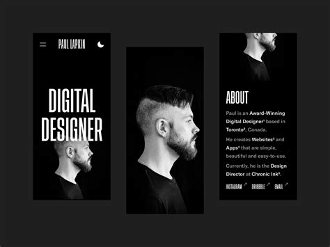 Mobile Portfolio Concept 2020 by Paul Lapkin on Dribbble