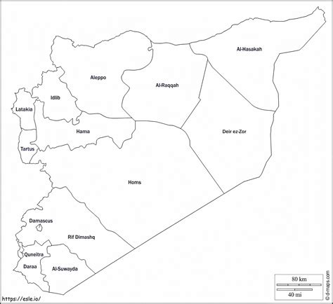 Syria Map Coloring Page coloring page