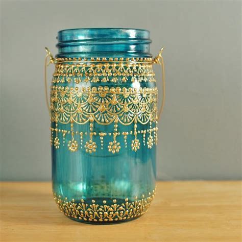 Bohemian Wedding Hanging Lantern, Reception Decor, Mason Jar with ...