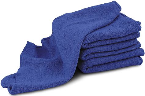 100% Cotton Shop Towels Rags 14" x 14" - BLUE
