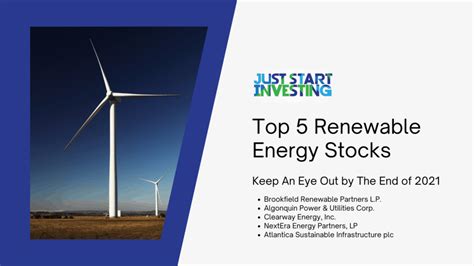 Top 5 Renewable Energy Stocks To Invest In: 2022 Guide