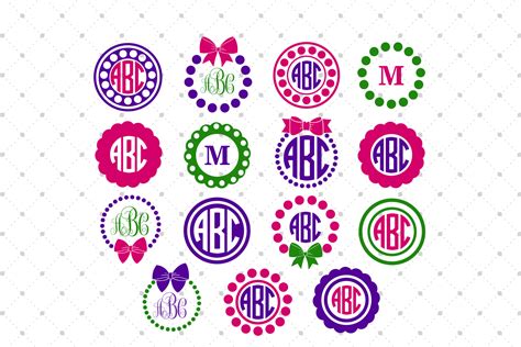 Circle Monogram Frames SVG Cut Files